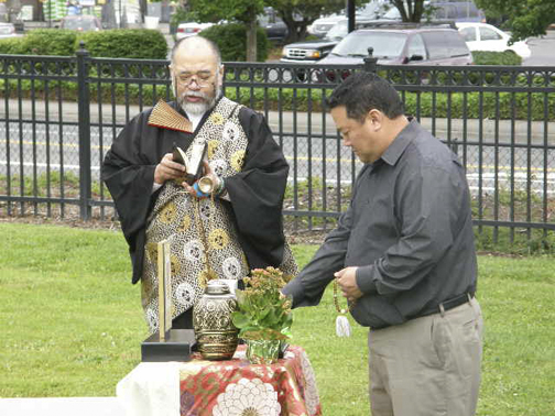 Maki and Mae Yamada's inurnment ceremony, July 2011.